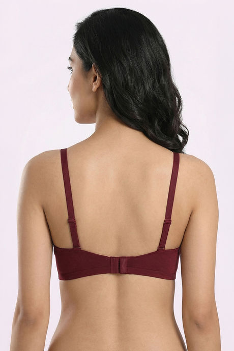 Zivame Padded Non Wired 3/4th Coverage Tshirt Bra - Tawny Port — image 2
